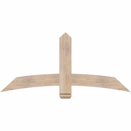 Ekena Millwork Bellingham Smooth Timber Gable Bracket, Douglas Fir, 60"W x 27"H x 1 1/2"D x 5 1/2"F, 11/12 Pitch GBW060X27X0206BEL00SDF